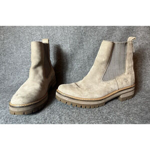 Timberland Boots Womens 9.5 Taupe Chelsea Courmayeur Valley Hiking Outdoor Cabin